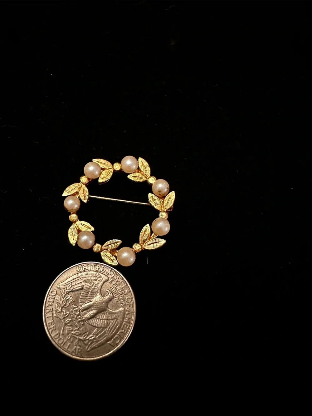 Gold Floral assortment of Brooches Set of 3/unique